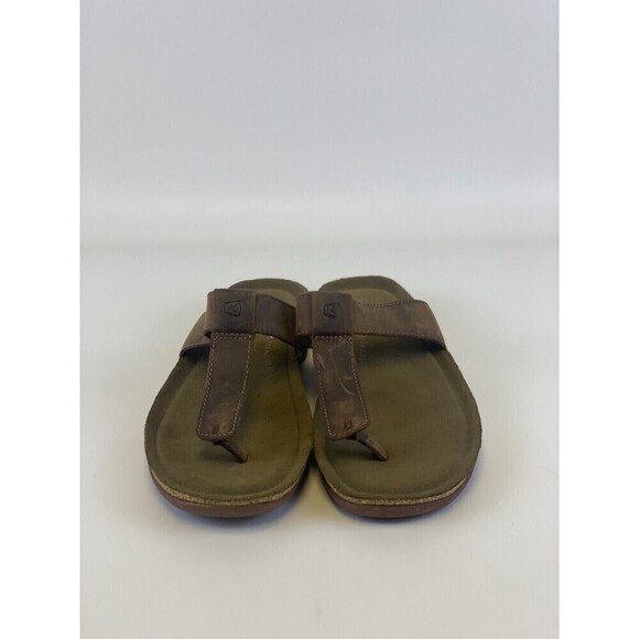 Keen Ana Cortez Flip Flop Brown Leather Thong Sandal Slip On 1019245 Womens 10.5 - Picture 3 of 10